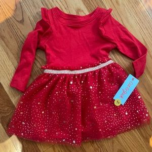 Cat & Jack 12 month holiday dress NWT